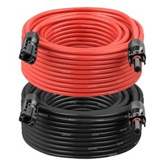 10AWG Solar Extension Cable 75FT Red Black PV Connectors