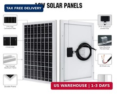 ECO-WORTHY 10W Solar Panel Battery Charger Portable for Charging 12V Battery or