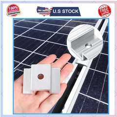 48 Pack Solar Panel Mid Clamps 1.06 Inch Aluminum Mounting Bracket Kit