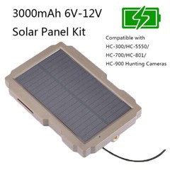 3000mAh 6V-12V Solar Panel Set Rechargeable Solar Charger For Trail Camera