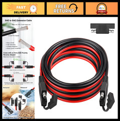 10FT 10AWG SAE Extension Cable – Quick Disconnect Tinned Copper Wire for Solar,