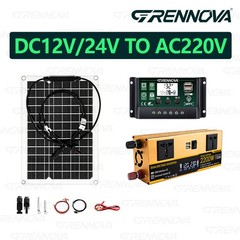 Grennova Plug and Play 2200W Full Off-Grid Solar System Mono 50W Panel 12V/24V