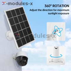 8W 5V Microcrystal Solar Panel + Mounting Bracket For Security Camera Water Pump