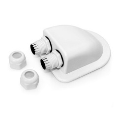2 Pack Solar Cable Entry Gland, Weather Resistant Solar Gland, Dual Cable Entry