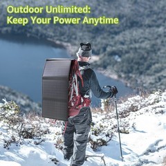 Portable Solar Panel 40W, Foldable Solar Charger for Outdoor Solar Power Stat…