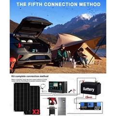 8000W Solar Generator Kit Inverter + 2 Rugged Solar Panels + 100A Controller