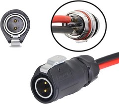 10AWG 2 Pin Power Industrial Circular Connector to Solar Cable Adapter for Solar