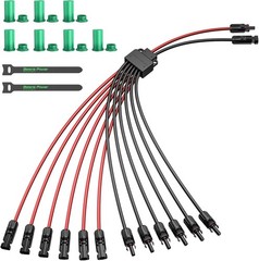 Solar Panel Connectors Splitter, 12 to 2 Y Branch