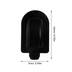 Single Hole Solar Cable Entry Box for Rv and Solar Panel Wiring Black Plastic