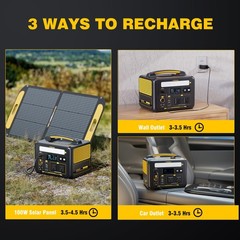 VTOMAN Jump 600X Portable Power Station 600W 299Wh Solar Generator LiFePO4