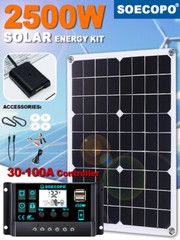 200 Watts Solar Panel Kit 100A 12V Battery Charger w/ Controller Caravan Boat RV