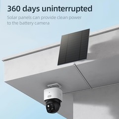 5W Solar Panel for Security Camera Wireless Outdoor USB-C Micro USB 9.8ft Cable