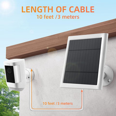 Solar Panel for Ring Camera, 2 Pack 4W Solar Charger Compatible with Ring Spotli