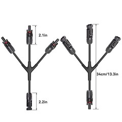 Solar Connectors Y Branch Parallel Adapter Splitter Solar Cable Wire Plug Tool