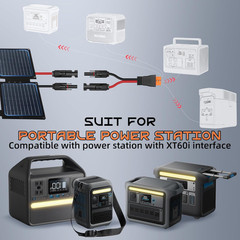 20FT 12AWG Solar to Xt60I, 3 6 10 16 20 25FT Solar Panel Connector to Xt60I-F A