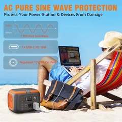 300W 260Wh Solar Generator, 70000mAh Portable Power Station