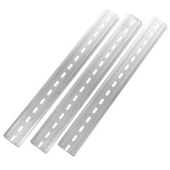 3 Pcs Aluminum Din Rails Industry Slotted for Electrical Components