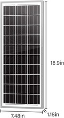 15W 12V 10BB Solar Panel Automatic Gate Openers, Compatible with Mighty Mule,…