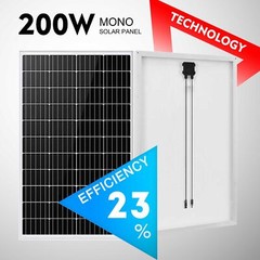 200W Watt Mono Solar Panel 12V Battery Charger Home Boat RV Garden Off Grid