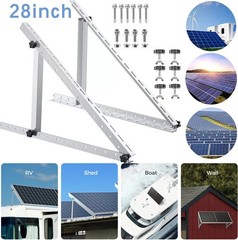 28″ Solar Panel RV Tilt Mount Brackets Ground Roof Flat Surface Adjustable Frame