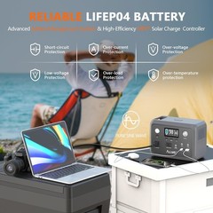 Portable Power Station 300W 256Wh Solar Generator Backup Battery