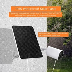 Solar Panel for Security Camera, 6W Solar Panel Micro USB & USB-C for Outdoor…