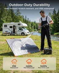 ZOUPW 110W Bifacial Portable Solar Panel, NType 16BB 25% High Efficiency Fold…