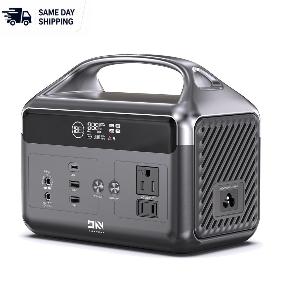 Lightweight Portable Power Bank 192Wh – 300W Pure Sine Wave Generator for Travel