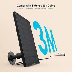 ieGeek Solar Panel for Outdoor Security Camera, Universal USB Port