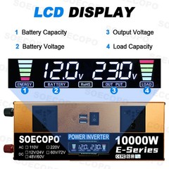 Off-Grid Solar Kit 10000W Sine Wave Inverter +2pcs Solar Panels+100A Controller