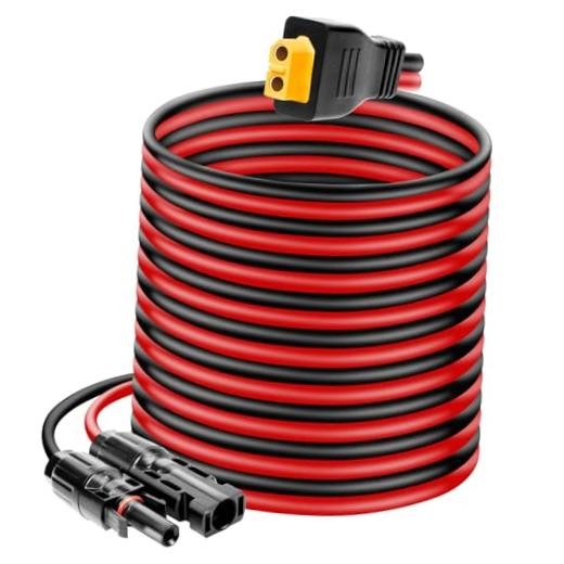 Solar Panel Connector to XT60 Connector Cable 20FT, 10AWG Solar to XT60 20 FT