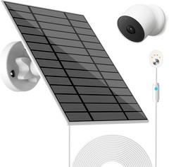 “6W Solar Panel Compatible with Google Nest Camera Outdoor & Indoor (Battery Ver