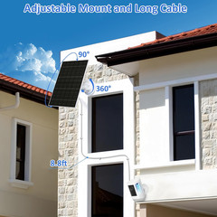 Solar Panel for Ring Camera, 6W Solar Charger Compatible with Ring Stick up & Sp