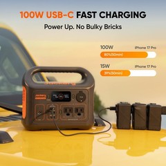 Portable Solar Generator 300W – 292Wh LiFePO4 Battery & 100W Solar Panel for RV,