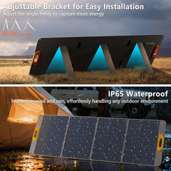 200W Portable Solar Panel, 25% High Efficiency Foldable Solar Panel Charger for