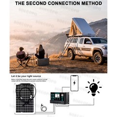 SOECOPO 15000W Peak Solar System Kit Flexible Panel 100A Controller