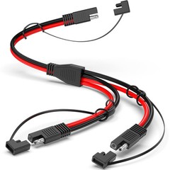 10AWG SAE Y Splitter Cable SAE Quick Disconnect Connector, 1 to 2 SAE to SAE …