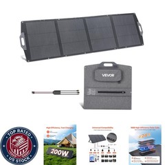 High-Efficiency 200W Monocrystalline Solar Panel – Compact and Foldable Design