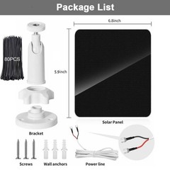Solar Panel Charger 4W for Ring Video Doorbell 4/3/2 Solar Charger W/Power Cable