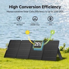 ALLPOWERS 200W Portable Monocrystalline Solar Panel Fast charging