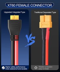 ELECTOP 10AWG SAE to XT60 Connector Extension Cable, XT60 Female Adapter Char…