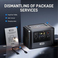 Flashfish T1200S Solar Generator 1200W 240000mAh Optional With Solar Panel 100W