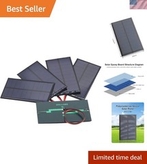 Compact 5PCS Solar Cells Kit – 5V 200mA Polycrystalline for Low-Power Appliances