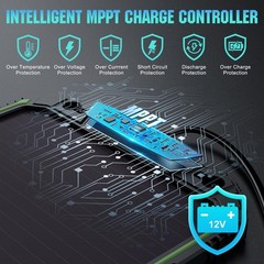 5W 12V Solar Battery Charger Maintainer, Smart MPPT Controller, Waterproof Trick