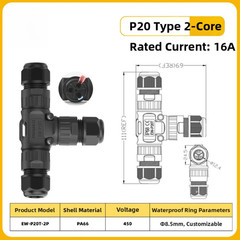 Quick Screw Terminal P20T Connector Quick Pull-and-press Wiring Stage Lighting