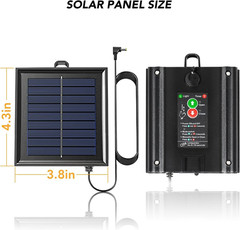 Chicken Coop Door Solar Panel, 2W 5V Solar Panel Battery Powered with Controller