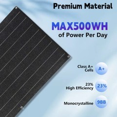 200-800W ETFE Flexible Solar Panel For PV Photo-voltaic Boat Marine Caravan Home