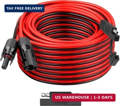 10AWG Solar Panel to SAE Adapter Cable 50FT SAE Plug Cable PV Solar Extension Wi