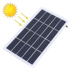2W 5V Polysilicon Solar Power Battery Panel with DC Interface Charging