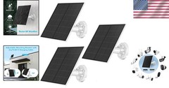 Waterproof Solar Charger for Security Cameras with 9.8 Ft Cable & Adapters
